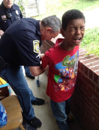 Cops Pretend To Arrest 10 Year Old Boy To Teach Him A Lesson