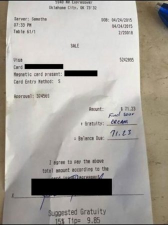 Man Doesn't Leave A Tip Then Gets Owned Online