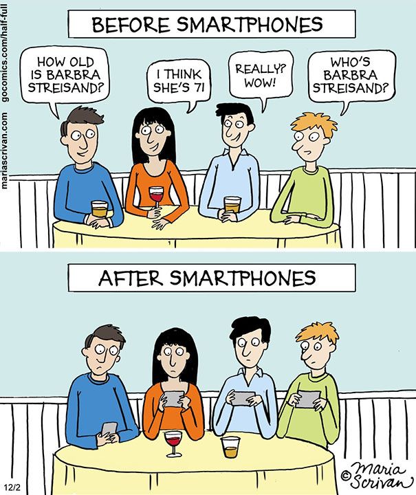 Clever Cartoons Show How Addicted People Are To Smartphones