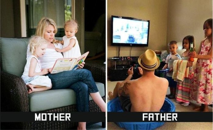 10 Big Differences Between How Mothers And Fathers Take Care Of Kids