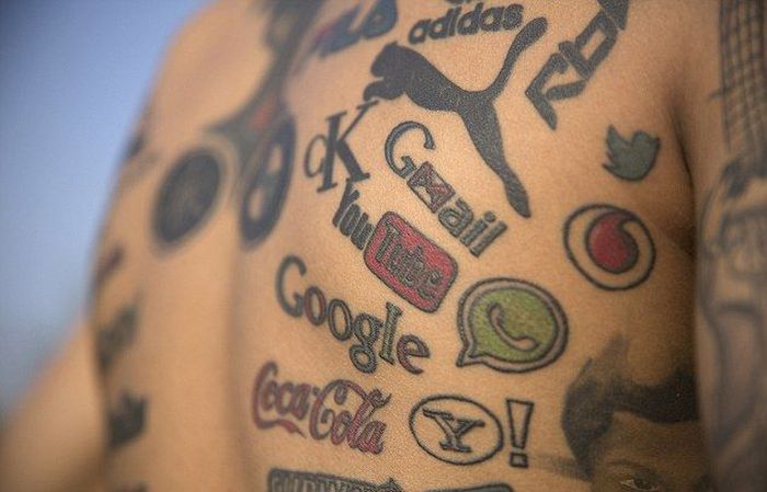 Meet The Man Who Covered His Body With Brand Logo Tattoos