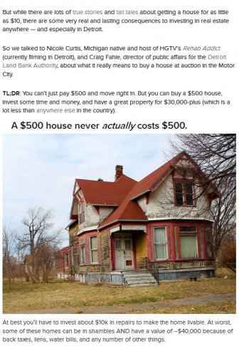 In Detroit You Can Buy A House For $500