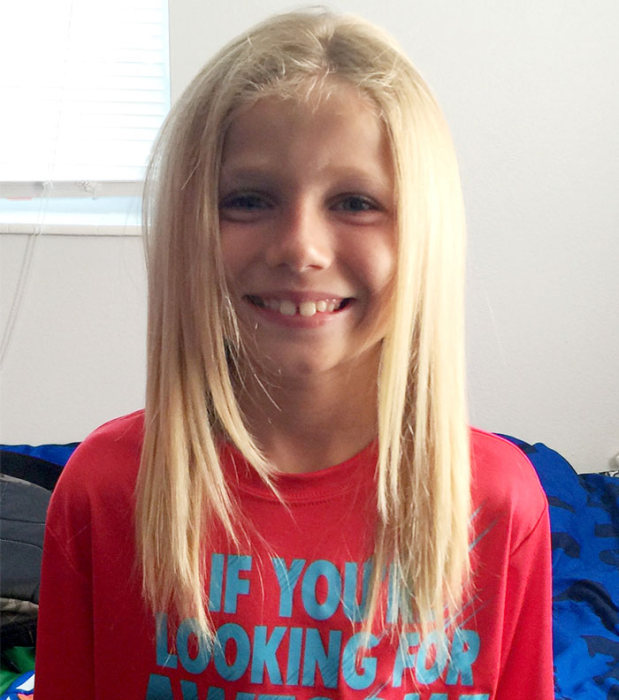 8 Year Old Boy Grows His Hair Long To Donate It For Cancer Patients
