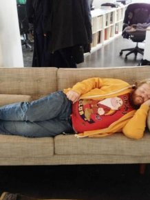 This Guy Fell Asleep At Work So His Colleagues Turned Him Into A Meme