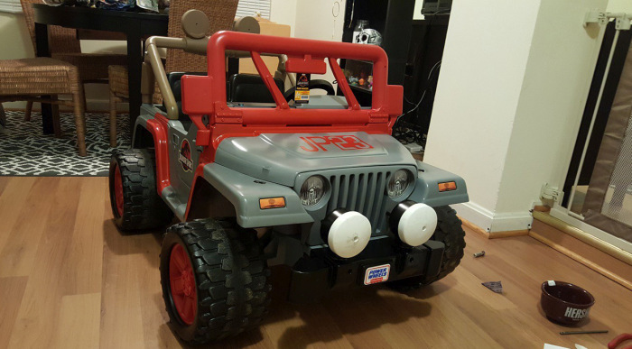 Barbie Jeep Gets Converted Into A Jeep From Jurassic Park