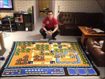 Norwegian Man Spends 6 Years Crocheting A Map From Super Mario Bros. 3