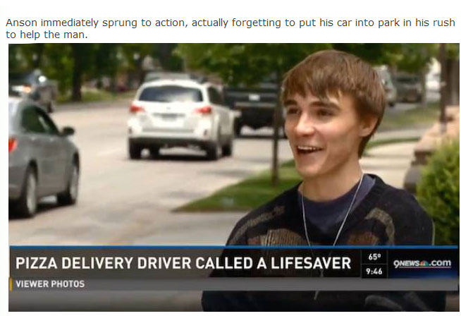 Local Pizza Boy Becomes A Local Hero After Saving Someone's Life