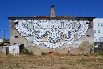 Artist Uses Lace To Create Street Art Masterpieces