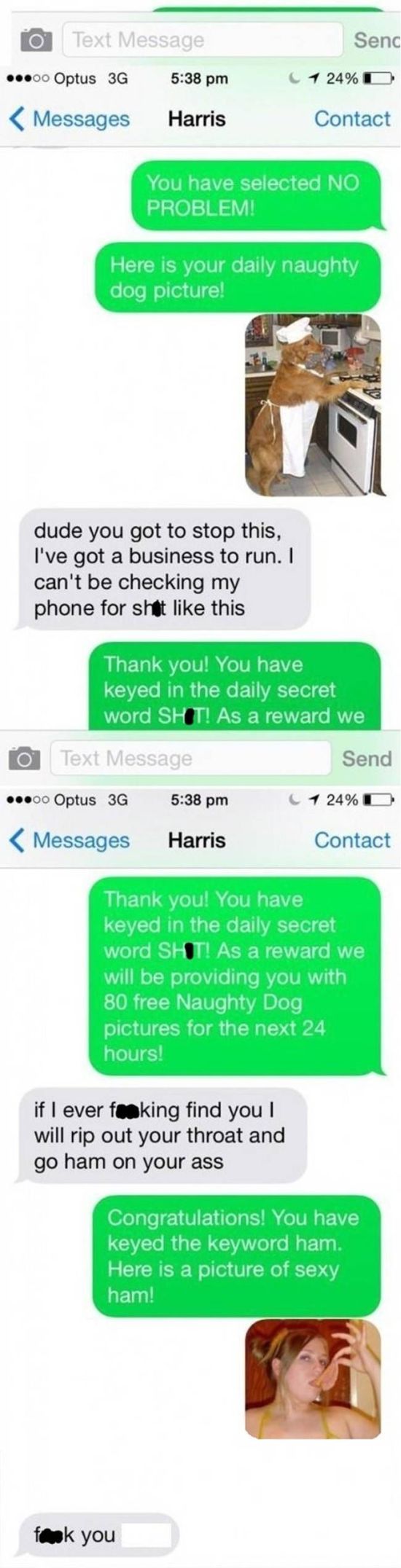 Genius Troll Gives Text Spammer A Taste Of His Own Medicine