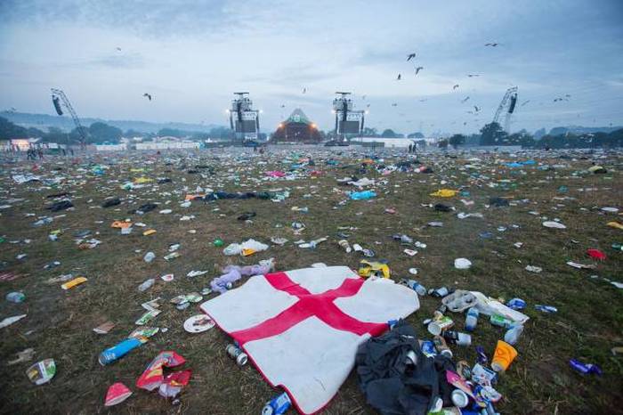 Photos That Capture The Exhausting Aftermath Of Glastonbury