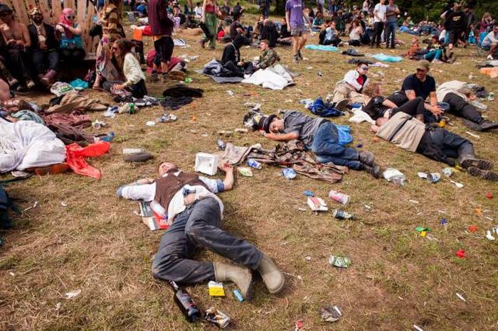 Photos That Capture The Exhausting Aftermath Of Glastonbury