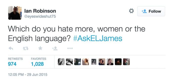 50 Shades Of Grey Author Gets Burned To The Ground During Twitter Q & A