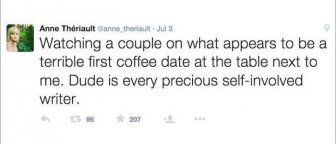 Anne Theriault Live Tweets A Couple's Horrible First Date