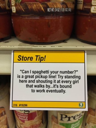 Hilarious Shopping Tips Found At A Local Grocery Store