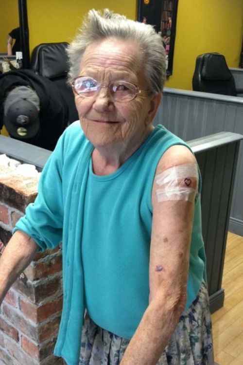 79 Year Old Woman Sneaks Out Of Her Care Home To Get A Tattoo