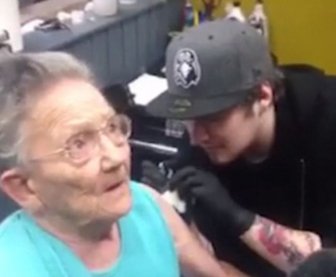 79 Year Old Woman Sneaks Out Of Her Care Home To Get A Tattoo