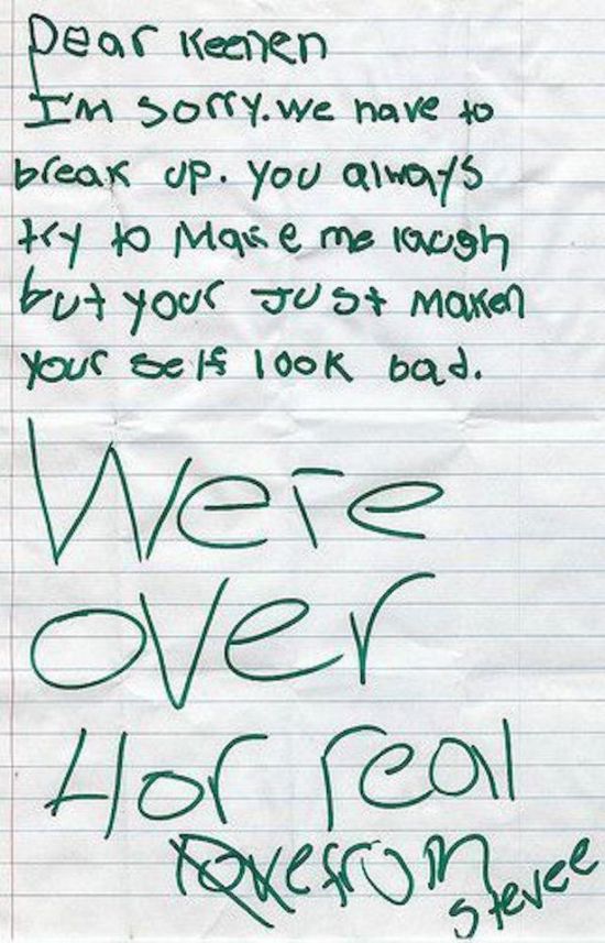 Little Kids Hold Nothing Back In These Brutal Break Up Letters