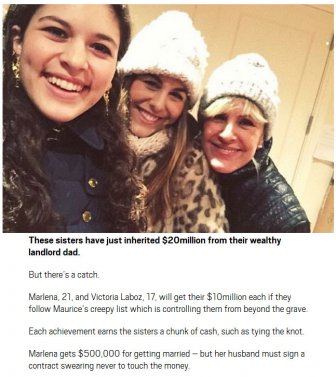 These Daughters Will Get A $20 Million Inheritance If They Follow Dad's List