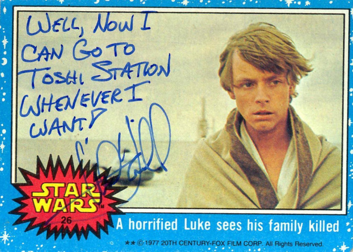 Mark Hamill Left Some Hilarious Autographs On These Star Wars Cards