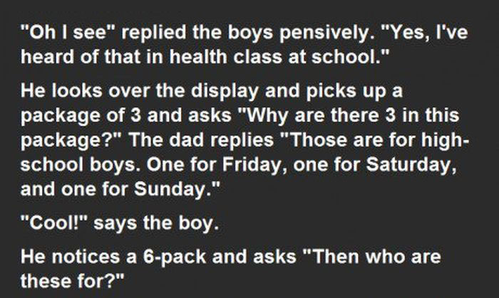 Son Asks Dad Questions About Condoms And Gets An Unexpected Response