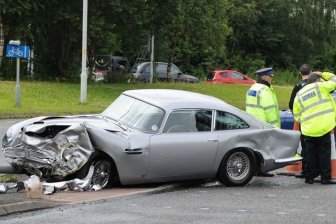 Aston Martin Gets Destroyed In A Head End Collision