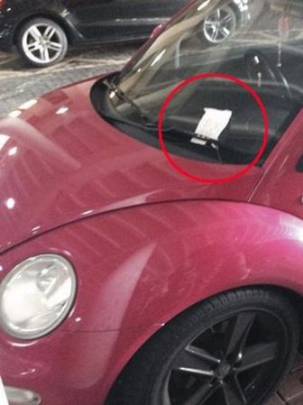 Angry Message Left On Car That Parked In The Handicapped Space