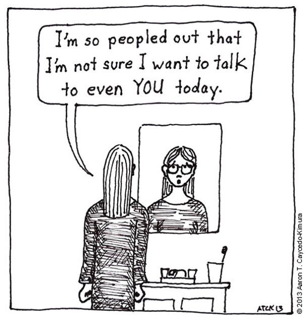 Illustrations That Show What It's Like To Be An Introvert In The Real World