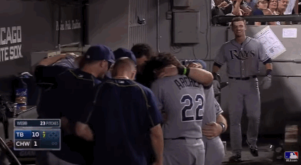 Rays Rookie Hits His First Home Run And Is Forced To Celebrate Alone