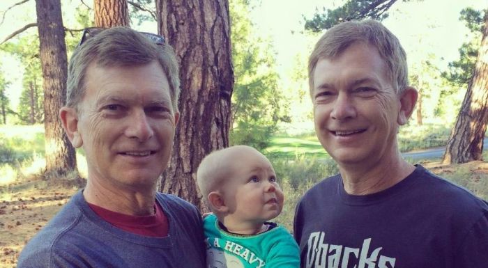 Baby Can't Figure Out Which One Of These Twins Is His Grandfather