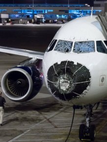 Delta Pilot Makes Emergency Landing After Plane Is Damaged By Hail