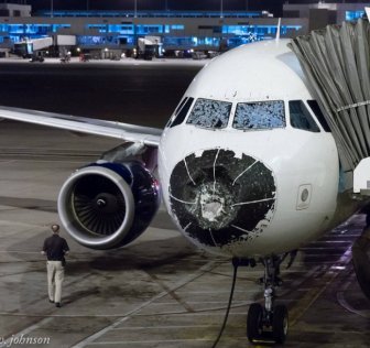 Delta Pilot Makes Emergency Landing After Plane Is Damaged By Hail