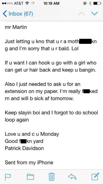 This Student Sent A Drunk E-Mail To His Teacher And Got An Awesome Response