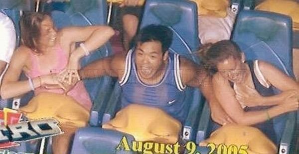 People Riding Roller Coasters 