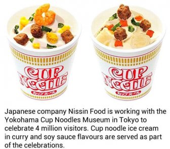 Cup Noodle Ice Cream With Shrimp And Egg Is Now Being Served In Japan