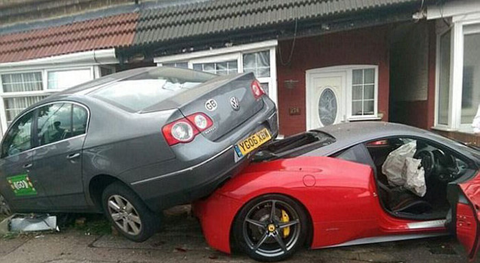 Man Rents Expensive Ferrari For A Wedding Then Crashes It