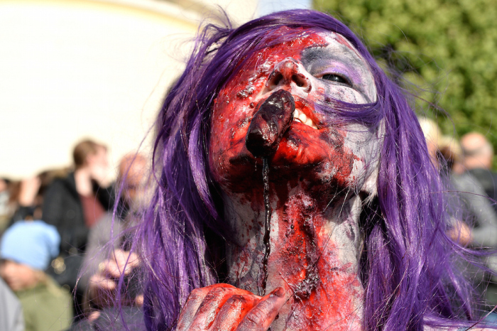 Zombie Parade in Duesseldorf, Germany