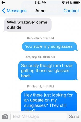 This Guy Wants His Sunglasses Back Really Bad