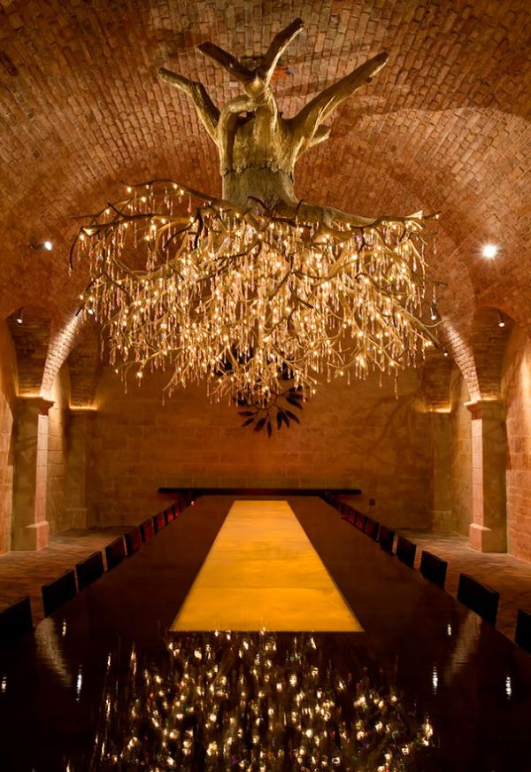The Kathryn Hall Vineyard Is Home To An Amazing Tree Chandelier