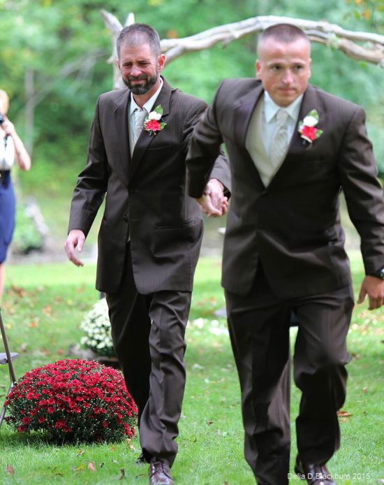 Father Of The Bride Allows Stepdad To Walk With Them Down The Aisle