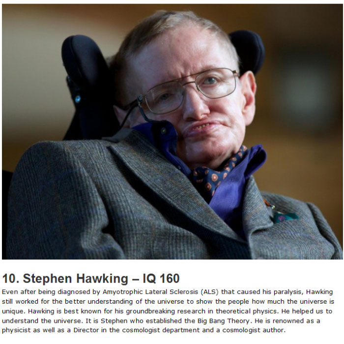 These Are The Top 10 Highest IQs in Human History