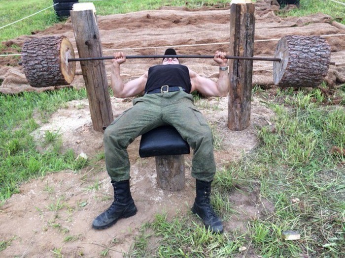 Russians Create Outdoor Gym Using Their Bare Hands
