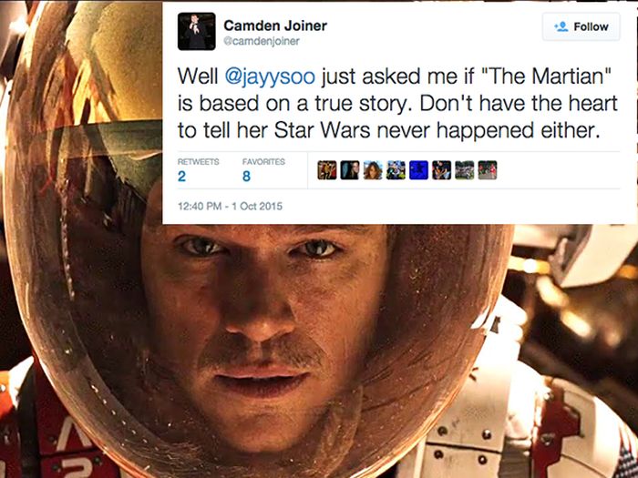 It's Scary How So Many People Think 'The Martian' Is Based On A True Story