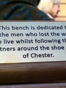 Pranksters Are Putting Hilarious Signs On Park Benches In England