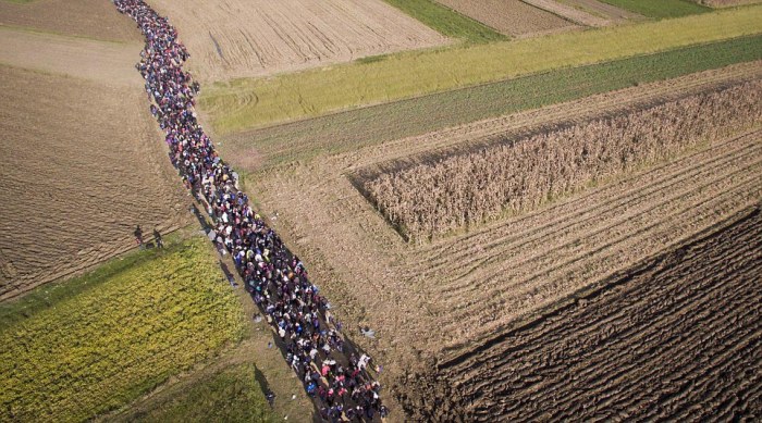 Thousands March Across The Balkans In An Attempt To Reach Western Europe