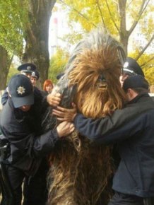 Chewbacca From Star Wars Gets Arrested For Campaigning On Election Day