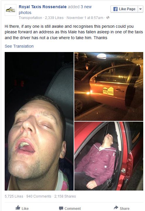Guy Passes Out In The Back Of A Taxi And Wont Wake Up