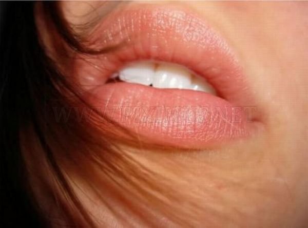 Beautiful Woman Lips and Eyes
