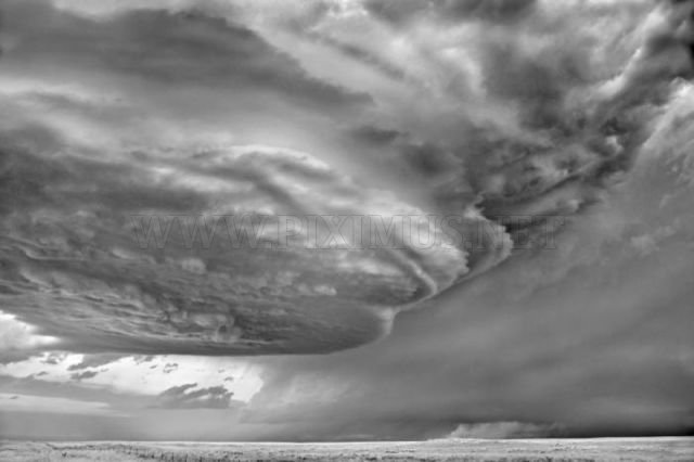 Black and white Tornado photography
