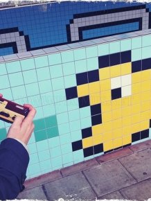 Awesome 8-bit Subway Station in Stockholm 