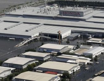 Honda factory in Thailand were flooded